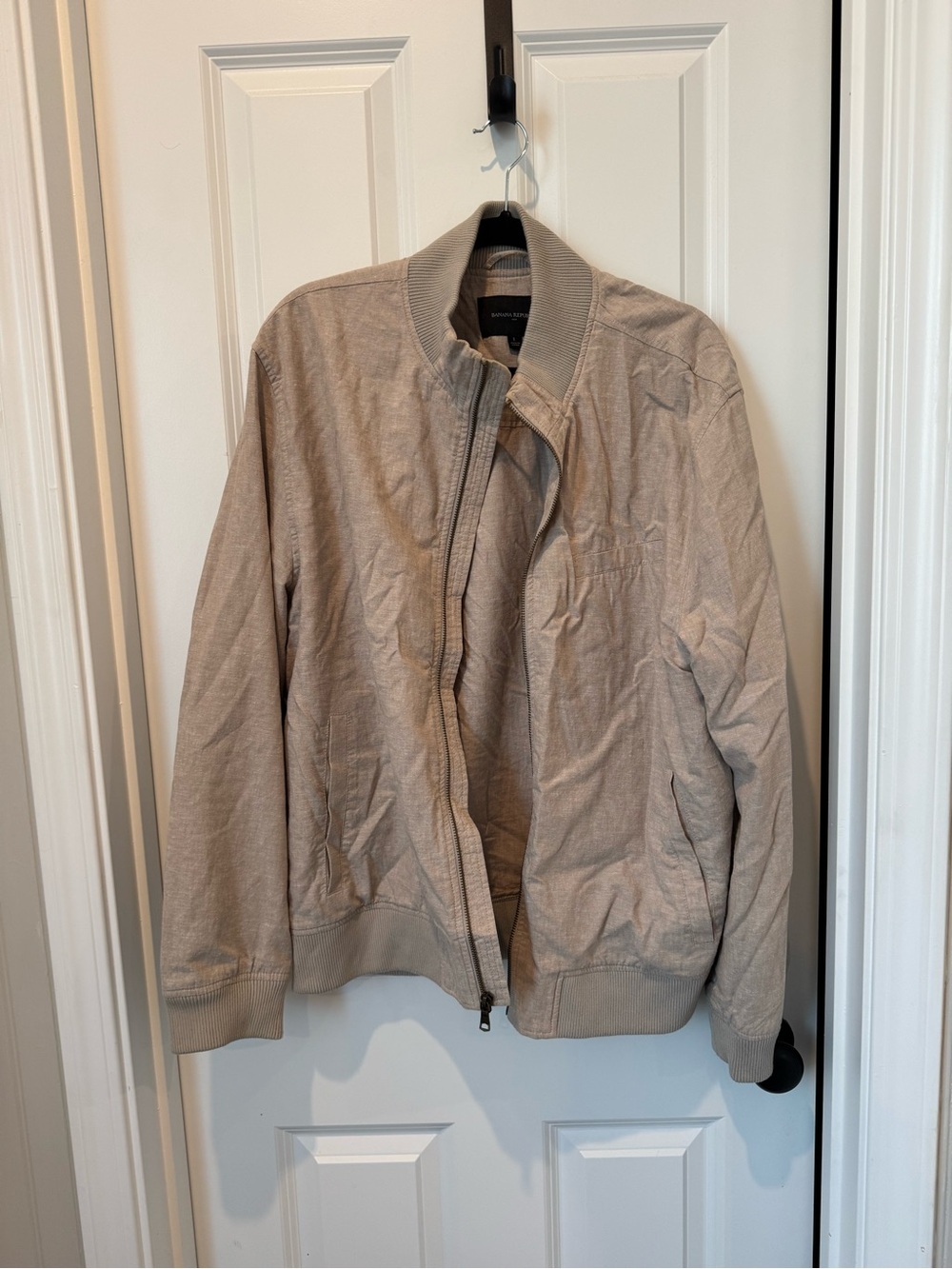 Banana Republic Beige Bomber Jacket